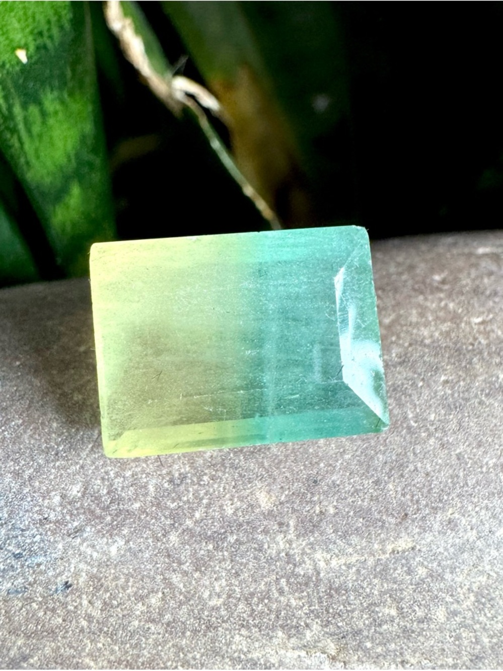 Emerald cut Fluorite  Gemstone